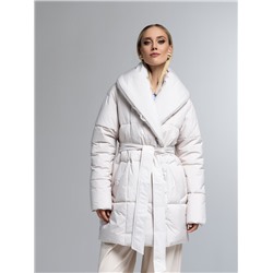Пуховик женский светло-бежевый