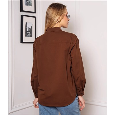 Рубашка #КТ6810 (4), шоколадный