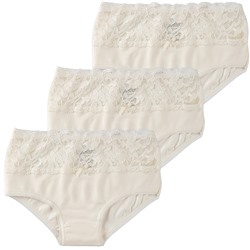 5940-08 Трусы для девочек с кружевом кремовые (BAYKAR)