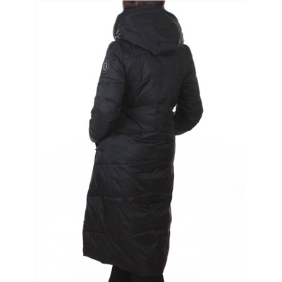 3067 BLACK Пальто пуховое женское (утиный пух)