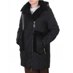 8088 BLACK Куртка зимняя женская (верблюжья шерсть, 120 гр. холлофайбер)