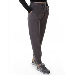 2621 GRAY Штаны спортивные утепленные женские (85% хлопок, 10% полиэстер, 5% спандекс)
