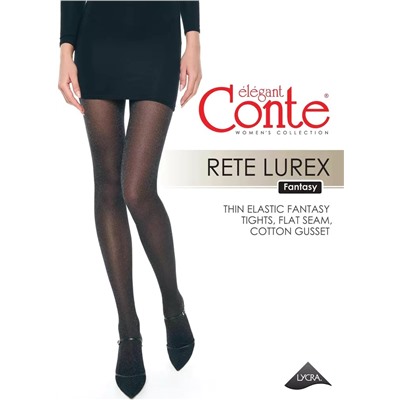 CONTE RETE LUREX Сияющие Колготки женские с имитацией мелкой сетки