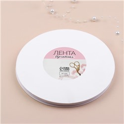 Лента бархатная, 6 мм, 18±1 м, белая №01