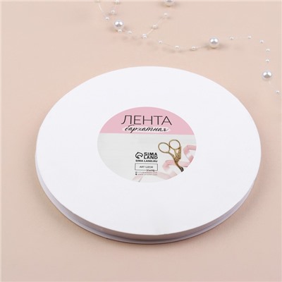 Лента бархатная, 6 мм, 18±1 м, белая №01