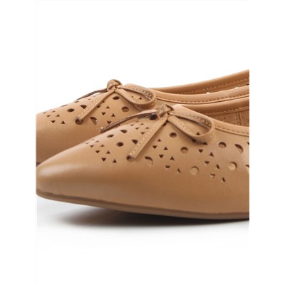 06-7388-66JT LT. BROWN Туфли летние женские "Лодочки" (натуральная кожа)