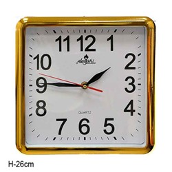 Часы настенные 26х26 см / 2079-2 /уп 40/золото
