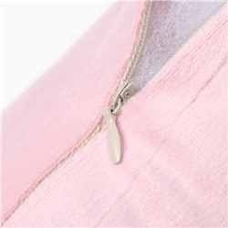 Подушка декоративная «Этель», 30×30 см, велюр, светло-розовая