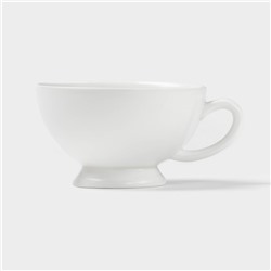 Чайная пара Magistro «Бланш», чашка 250 мл, блюдце d=15.5 см, фарфор, белая