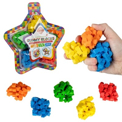 Конструктор — пластилин Gummy Blocks, 5 цветов