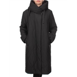 1119 BLACK Пальто зимнее облегченное женское (холлофайбер 150 гр.)