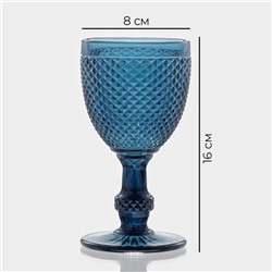 Бокалы для вина Magistro «Вилеро», 280 мл, набор 2 шт., стекло, синие