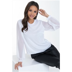 Блузка шифоновая белого цвета