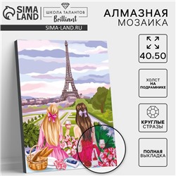 Алмазная мозаика на подрамнике с полным заполнением «Пикник в Париже», 40 × 50 см