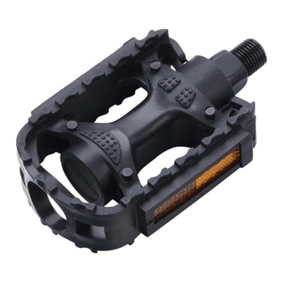 Педаль детская MIXIEER KIDS MX-P619, полипропиленовый корпус, чёрный, без подшипников, ось 4S, с рефлектором, 85х65мм 1 пара.Резьба 1/2 дюйма /уп100/