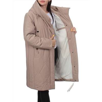 1119 DK. BEIGE Пальто зимнее облегченное женское (холлофайбер 150 гр.)