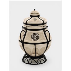 Тандыр «Сармат Аладдин» мини, h=91 см, d=62, 100 кг, 12 шампуров, кочерга, совок, керамика