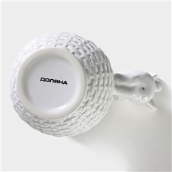 Молочник Доляна «Зайка», 450 мл, доломит, белый