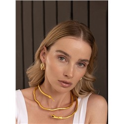 Колье-трансформер «Змея», цвет чернёное золото, 90 см