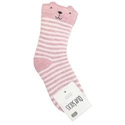 11.01.0020 Носки детские махра розовый/белый/6-12 мес.
