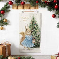 Полотенце кухонное новогоднее «Этель. Сказочная ёлка», 40×73 см, 100% хлопок, саржа 190 г/м²