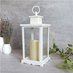 Светильник фонарь настольный 33 см белый ПРОМО АКЦИЯ / YR2101W /уп 24/