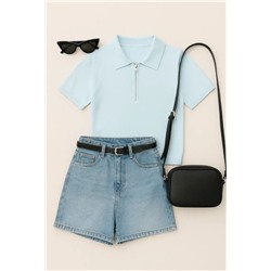 Джемпер-поло (вязаный трикотаж)