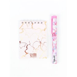 Подарочный набор, блокнот и ручка пластик «C 8 Марта»