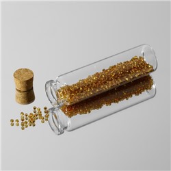 Набор баночек для хранения бисера, d=2.2×8 см, 15 шт., в контейнере, 11.8×7.8×8.6 см