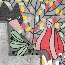 Полотенце кухонное 50х60см "Котофей и кофе", рогожка, хлопок 156г/м2, без упаковки, "Домашняя мода" (Россия)