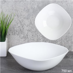 Салатник квадратный 750 мл 190 мм тарелка глубокая белая  KWDR75 (white ) (уп48)