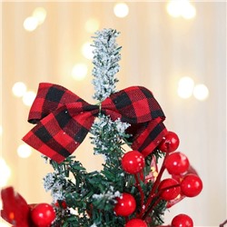 Искусственная ёлка настольная «Зимнее волшебство. Праздничная», 14×26 см, ПВХ ветки отгибаются