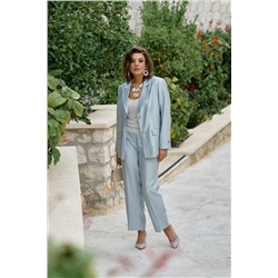 Брюки, жакет Vittoria Queen 27553 серо-голубой
