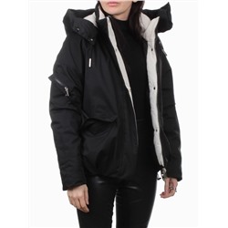 H24-816 BLACK Куртка зимняя женская (150 гр. холлофайбер)