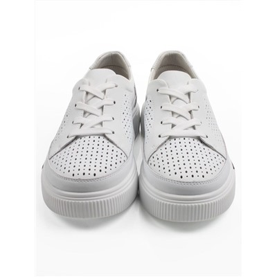 03-C322-9A WHITE Полуботинки летние женские (натуральная кожа)