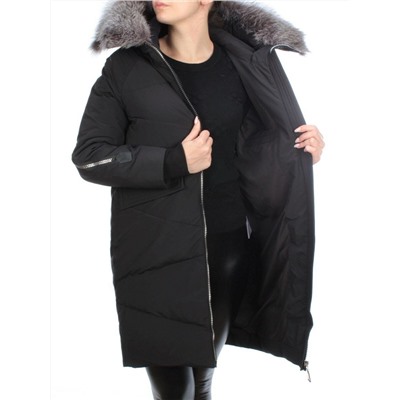 CU-19056 BLACK Пальто женское зимнее CUTEELF (200 гр. холлофайбера)