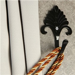 УЦЕНКА Крючок однорожковый для штор CAPPIO KC111, цвет черный, 2 шт.