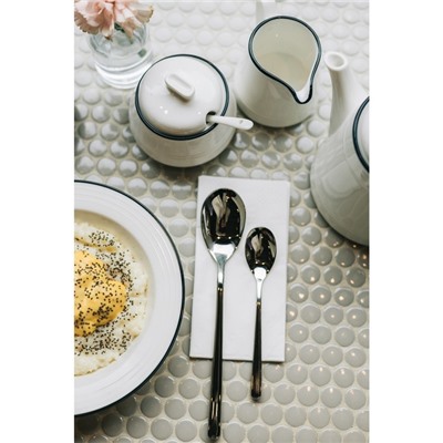 Молочник Magistro «Морской бриз», 250 мл, фарфор, белый