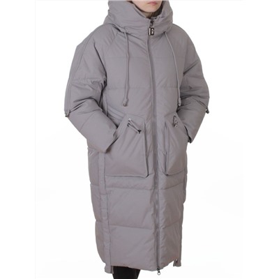 6615 GRAY Пальто зимнее женское (200 гр. холлофайбер)