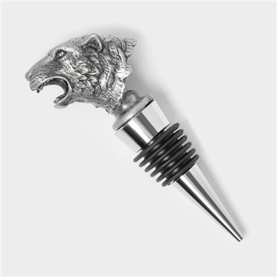 Пробка для бутылки Magistro «Тигр», 10.5 см, серебристая