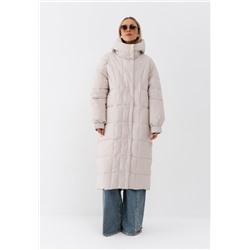 Пуховик женский светло-бежевый