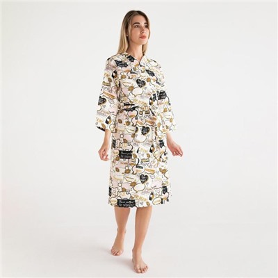 Халат женский «Этель. Девичник», размер 42-44, вафля 200 г/м², хлопок