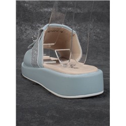 08-PED122-3 LIGHT BLUE Босоножки женские (натуральная кожа)