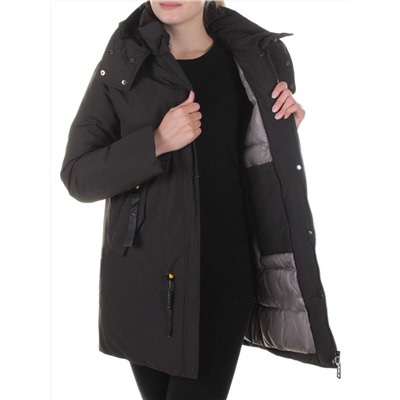 M9072 BLACK Пальто зимнее женское Snowpop