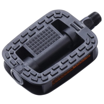Педаль детская MIXIEER KIDS MX-P604S, полипропиленовый корпус, чёрный, без подшипников, ось 4S, с рефлектором, 90х70мм 1 пара Резьба 1/2 дюйма /уп100/