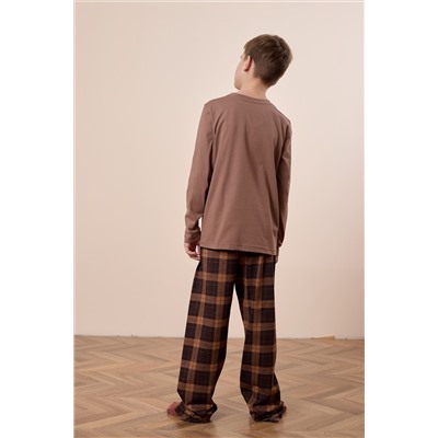 Пижама футболка с длинным рукавом и брюки М225109кк