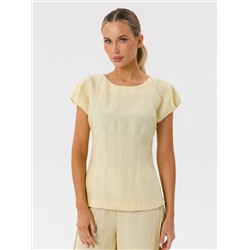 Блузка со спущенным плечом в цвете лайм