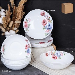 Столовый набор 13 предметов / GRAY-13/7578 (7027) /уп 2/ Синяя роза