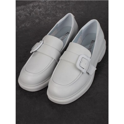 03-PDJ71-3 LT. GRAY Лоферы женские (натуральная кожа)