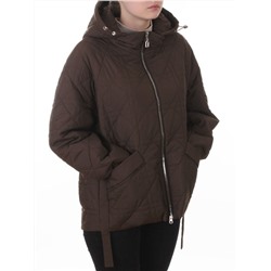 8061 BROWN Куртка стеганная демисезонная женская (100 гр. холлофайбер)